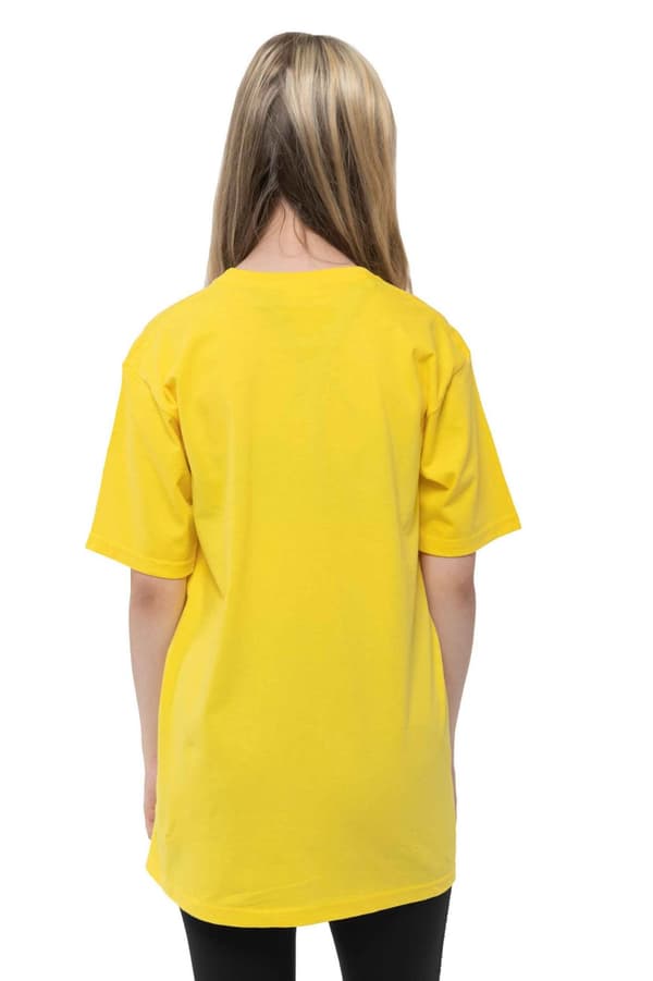 AC/DC Kids T Shirt Classic Band Logo Official Yellow (Ages 3-14 yrs)