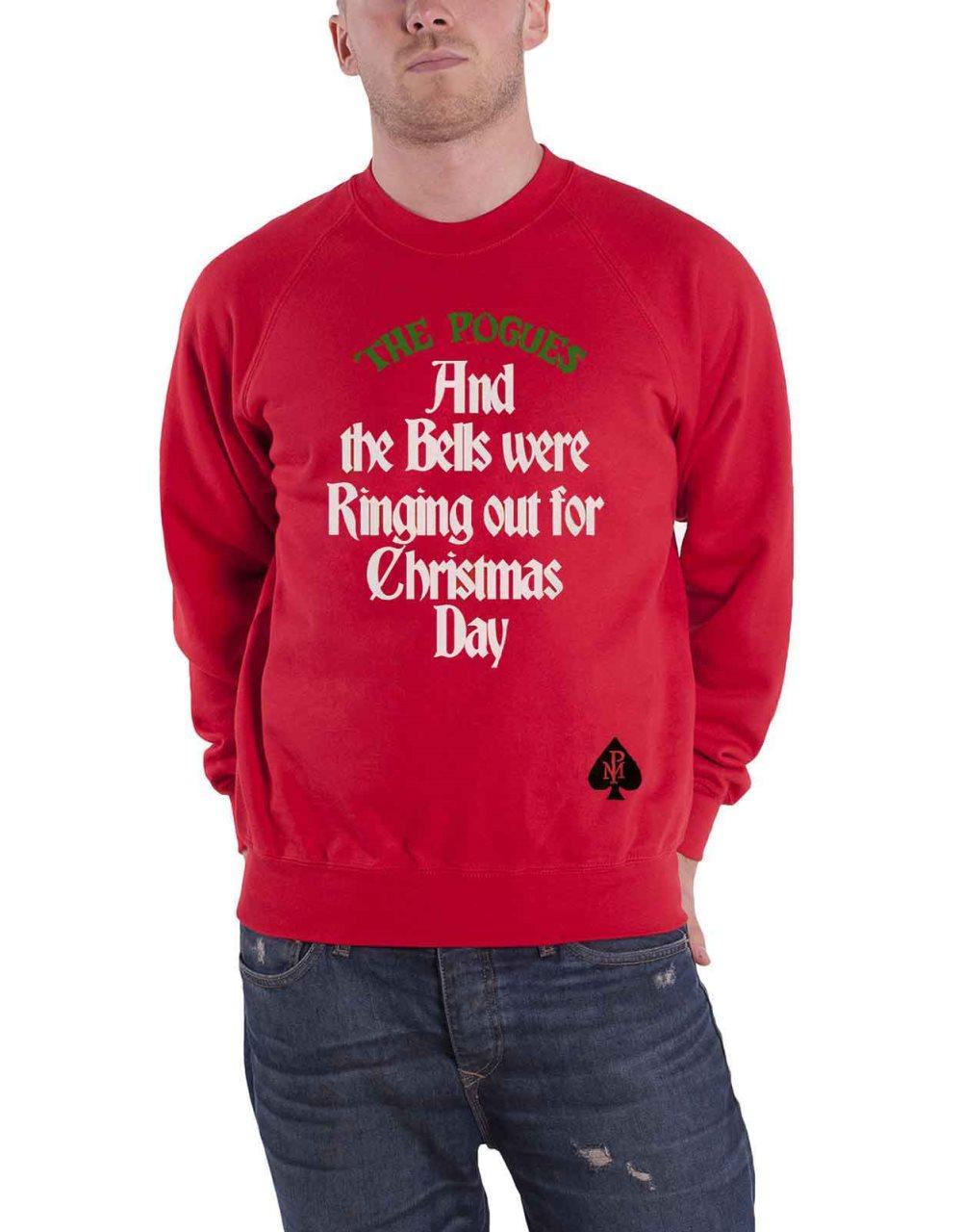 The Pogues Sweatshirt Bells Were Ringing Out Logo Official Unisex Red