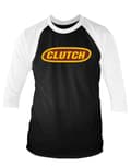 Miniatyrbild 1 av 2: Clutch Baseball Shirt Classic Logo Official Mens Black 3/4 Sleeve raglan