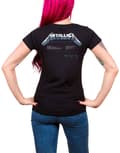 Miniatyrbild 2 av 4: Metallica T Shirt Master Of Puppets Tracks Official Womens Skinny Fit Black