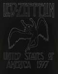 Miniatyrbild 2 av 3: Led Zeppelin T Shirt USA 1977 Band Logo Official Womens Skinny Fit Black