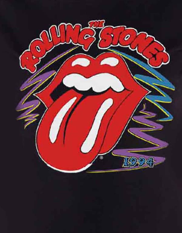 The Rolling Stones T Shirt 1994 Tongue Logo Official Womens Skinny Fit Black