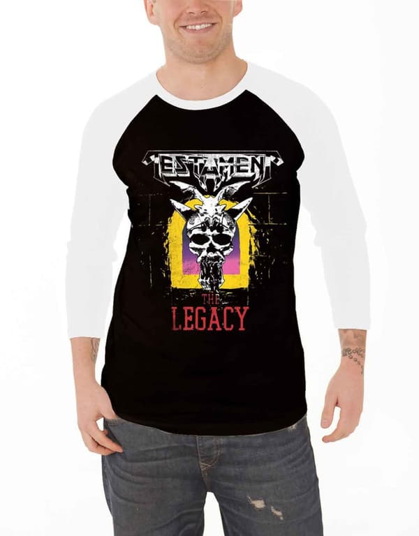 Testament T Shirt The Legacy Official Mens Black Baseball 3/4 Sleeve Black S