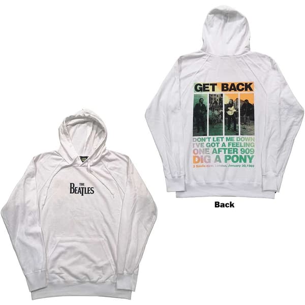 The Beatles Unisex Pullover Hoodie: 3 Savile Row (Back Print) (Large)
