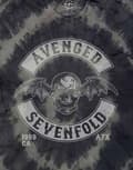 Miniatyrbild 2 av 4: Avenged Sevenfold T Shirt Deathbat Crest Official Unisex Dip Dye Charcoal Grey