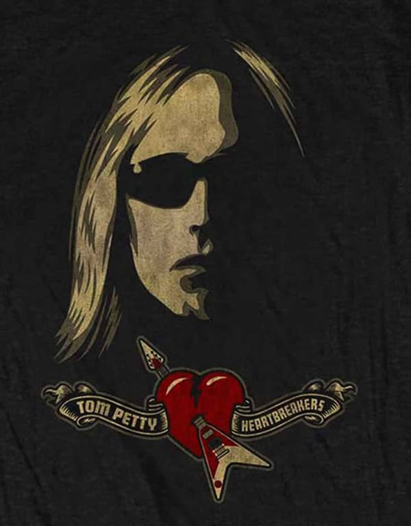 Tom Petty & The Heartbreakers T Shirt Shades & Logo Official Womens Skinny Fit