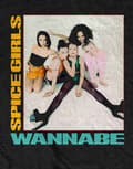Miniatyrbild 3 av 3: The Spice Girls T Shirt Wannabe Logo Official Mens Black