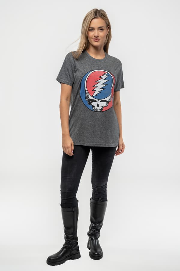 Grateful Dead T Shirt Steal Your Face Classic Logo Official Mens Brindle