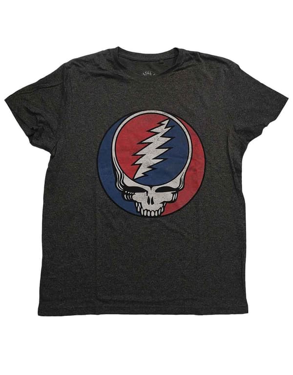 Grateful Dead T Shirt Steal Your Face Classic Logo Official Mens Brindle
