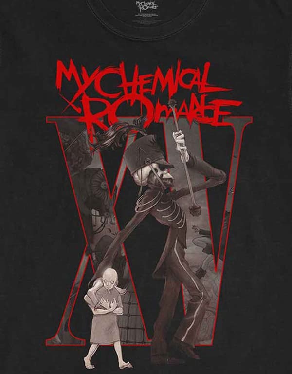 My Chemical Romance T Shirt XV Parade Fill Band Logo Official Mens Black