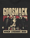 Miniatyrbild 3 av 3: Godsmack T Shirt When Legends Rise Photo Band Logo Official Mens Black