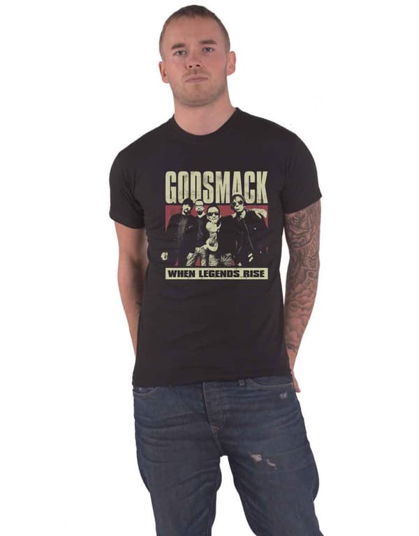 Godsmack T Shirt When Legends Rise Photo Band Logo Official Mens Black