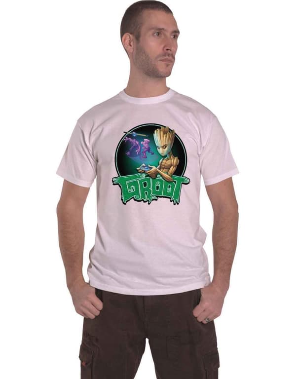Guardians of the Galaxy T Shirt I am Groot Gaming Official Marvel Mens White