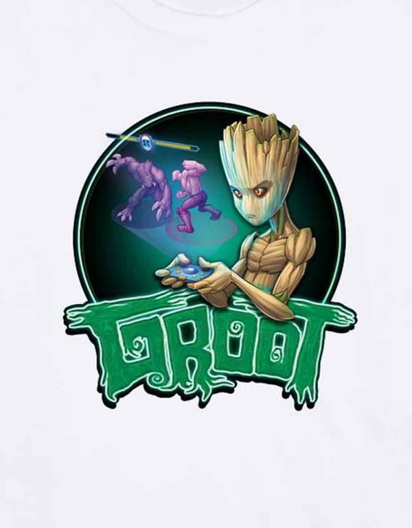 Guardians of the Galaxy T Shirt I am Groot Gaming Official Marvel Mens White