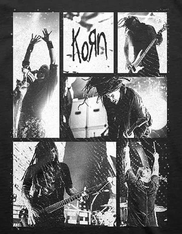 Korn T Shirt Blocks Band Logo Official Mens Black