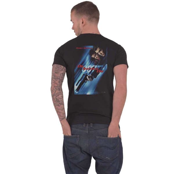 james Bond T Shirt Die Another Day Movie Poster Official Mens Black