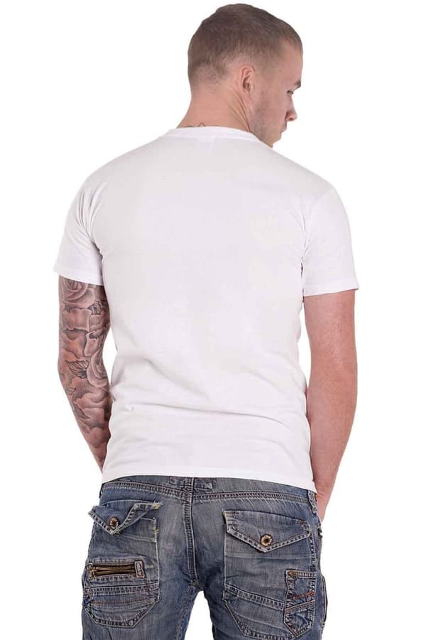 David Bowie T Shirt 75th Flash Logo Official Mens White