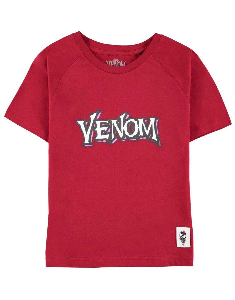 Marvel Kids T Shirt Venom Logo Official Red
