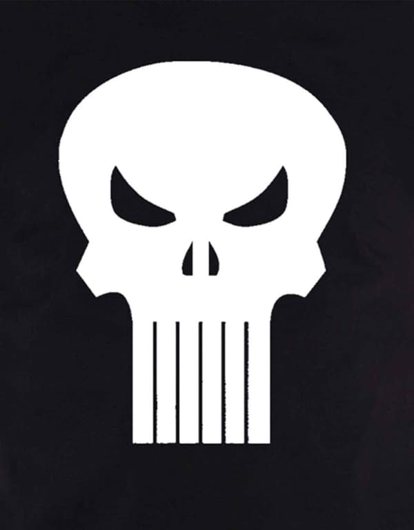 Punisher T Shirt Skull logo Official Marvel Comics Mens Black