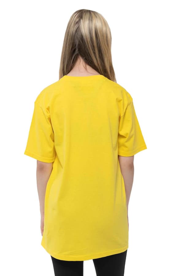 Jimi Hendrix Kids T Shirt Peace Flag Logo Official Yellow Ages 3-14 Yrs