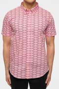 Miniatyrbild 3 av 4: Pink Floyd Casual Shirt Courier Pattern Repeat Band Logo Official Mens Pink