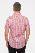 Miniatyrbild 4 av 4: Pink Floyd Casual Shirt Courier Pattern Repeat Band Logo Official Mens Pink