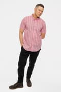 Miniatyrbild 2 av 4: Pink Floyd Casual Shirt Courier Pattern Repeat Band Logo Official Mens Pink