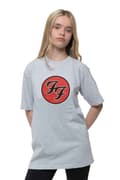 Miniatyrbild 1 av 4: Foo Fighters Kids T Shirt FF Band Logo Official Heather Grey Ages 3-14 Yrs