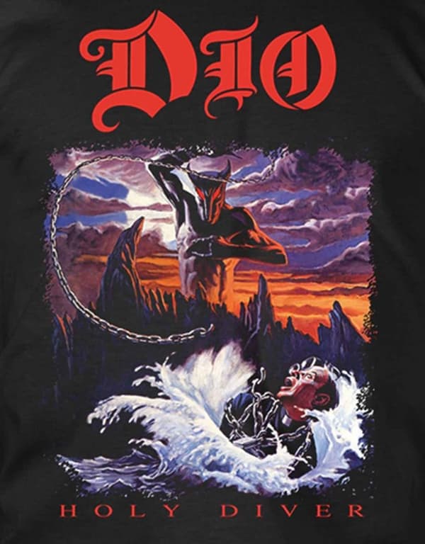Dio T Shirt Holy Diver Band Logo Official Mens Black