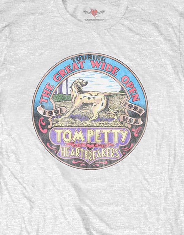 Tom Petty T Shirt Touring The Great Wide Open USA Official Mens White