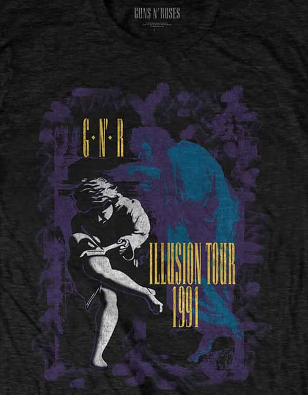 Guns N' Roses T Shirt Use your Illusion Tour 1991 Official Mens Black