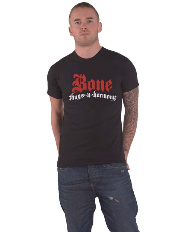 Bone Thugs N Harmony T Shirt Logo Official Unisex Black Black Small