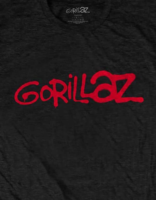 Gorillaz T Shirt Band Logo Official Mens Black