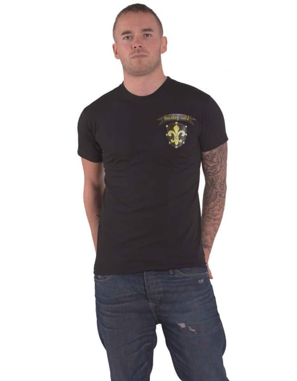 Running Wild T Shirt Crossing The Blades Band Logo Official Mens Black Black XL