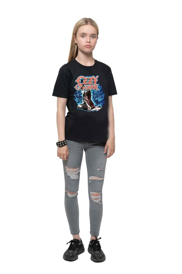 Ozzy Osbourne Kids T Shirt Blizzard of Oz Logo Official Black Ages 5-14 yrs