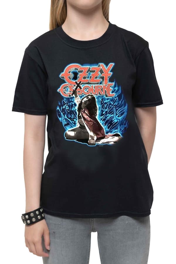 Ozzy Osbourne Kids T Shirt Blizzard of Oz Logo Official Black Ages 5-14 yrs