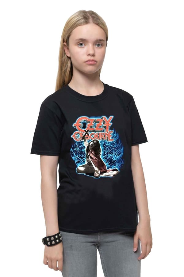 Ozzy Osbourne Kids T Shirt Blizzard of Oz Logo Official Black Ages 5-14 yrs