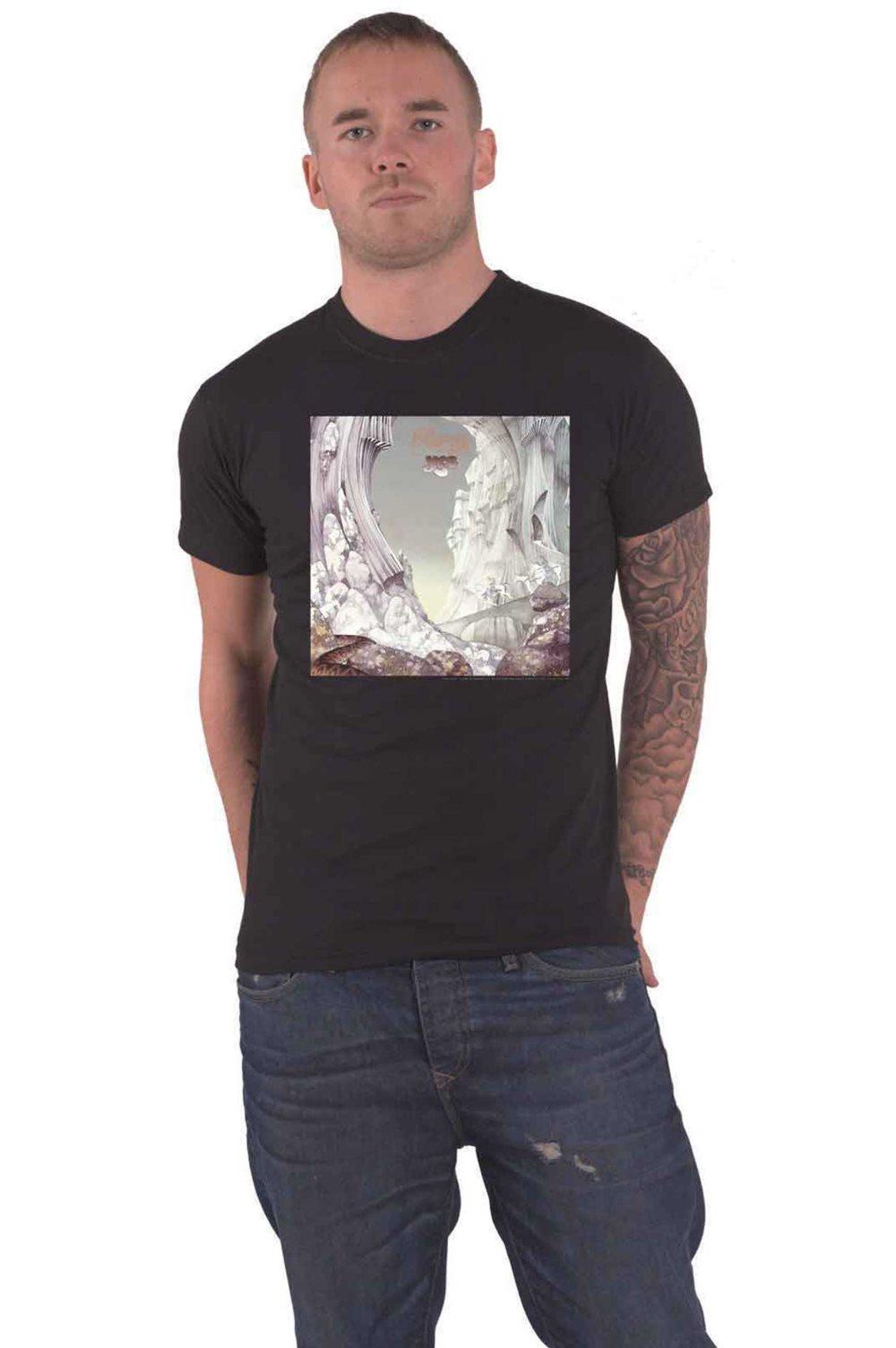 Yes T Shirt Relayer Band Logo Official Mens Black