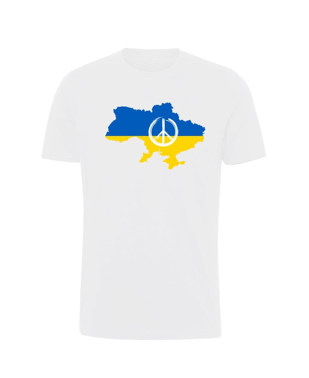 T-shirt, jag stöder Ukraina, karta, vit