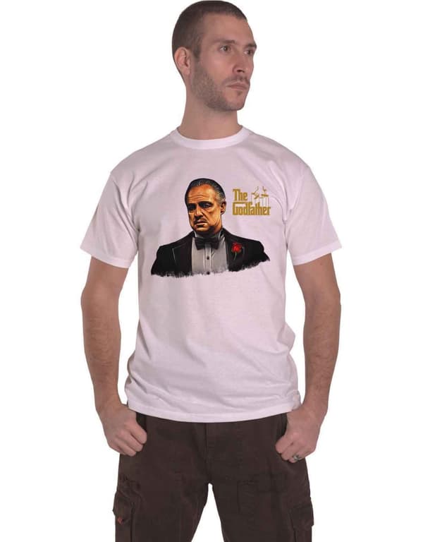 The Godfather T Shirt Don Sketch Official Mens White White XX-Large