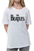Miniatyrbild 3 av 4: The Beatles Kids T Shirt Drop T Band Logo Official White Ages 3-12 yrs