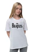 Miniatyrbild 1 av 4: The Beatles Kids T Shirt Drop T Band Logo Official White Ages 3-12 yrs