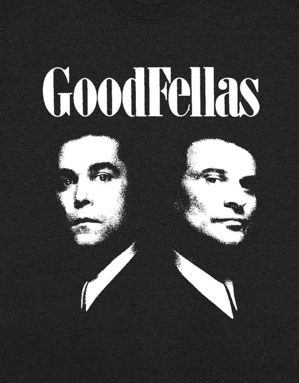 Goodfellas T Shirt Faces Movie Logo Official Mens Black