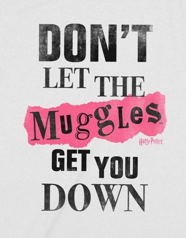 Harry Potter T Shirt Muggles Clippings Logo Official Unisex White
