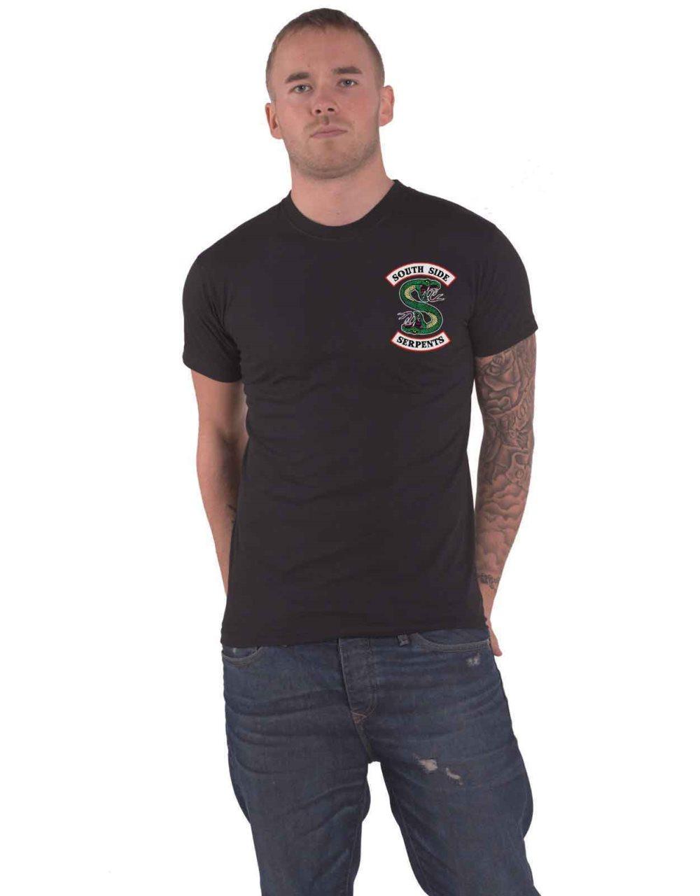 Riverdale T Shirt Southside Serpents Logo Official Mens Black