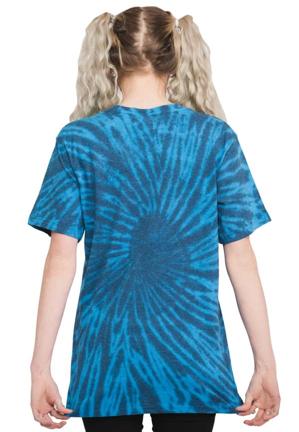 Green Day T Shirt Dookie Line Art Band Logo Official Unisex Tie Dye Blue