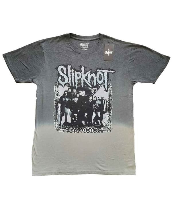 Slipknot T Shirt Barcode Photo Band Logo Official Unisex Dip Dye Grey