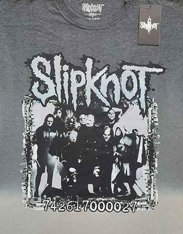 Slipknot T Shirt Barcode Photo Band Logo Official Unisex Dip Dye Grey