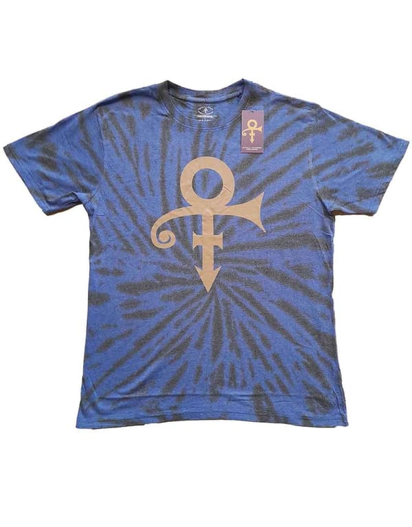 Prince T Shirt Gold Symbol Logo Official Unisex Dip Dye Purple