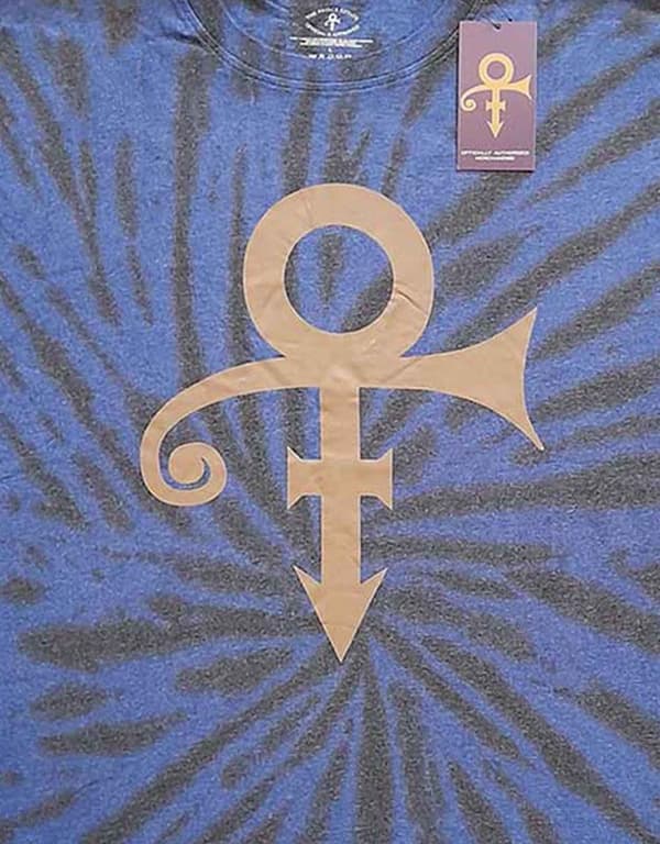 Prince T Shirt Gold Symbol Logo Official Unisex Dip Dye Purple